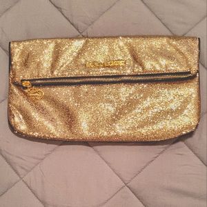 Victoria's Secret Gold Fold-over Clutch NWOT
